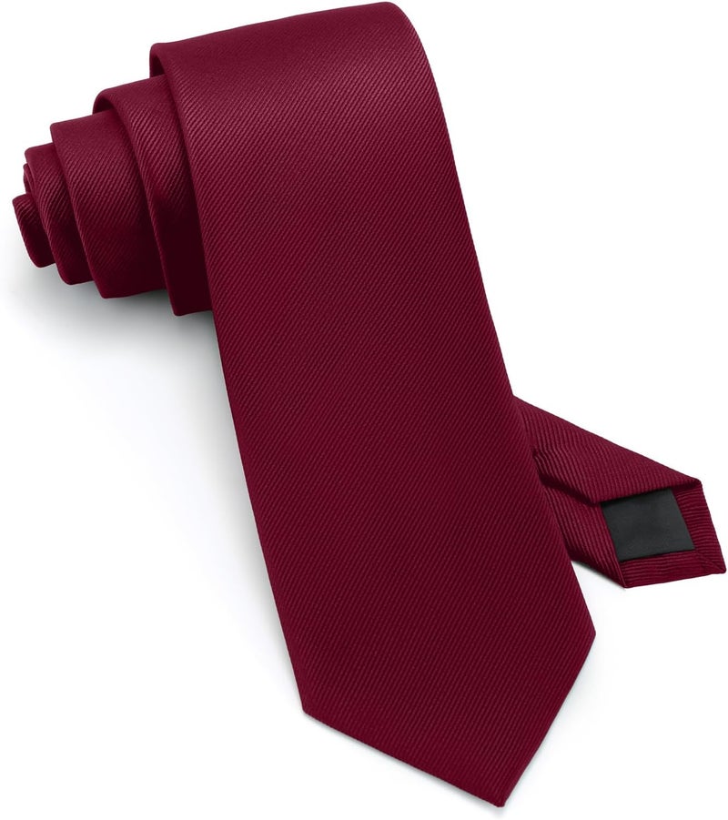 Junmaxroad Store 63'' XL Black Ties For Men Solid Color Extra Long Neckties 3.35" (8.5CM) Men's Big and Tall Ties with Gift Box - Image 1